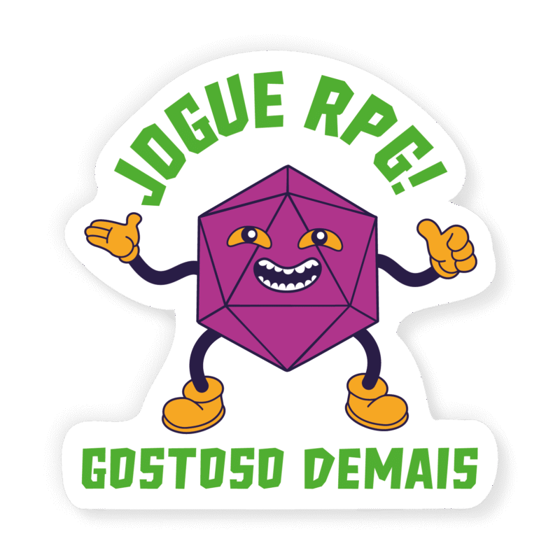 adesivo jogue rpg, gostoso demais