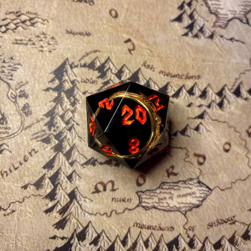 Dado d20 Jumbo Um Anel (40mm)